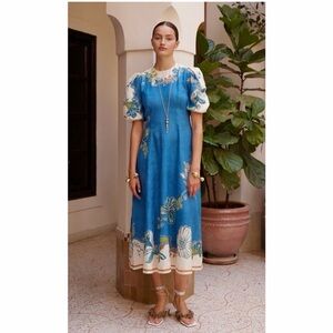 ALEMAIS Luda Linen Midi Dress – Size 2